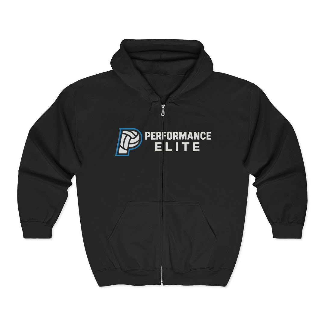 Performance Elite Unisex Adult Basic Full Zip Hooded Sweatshirt