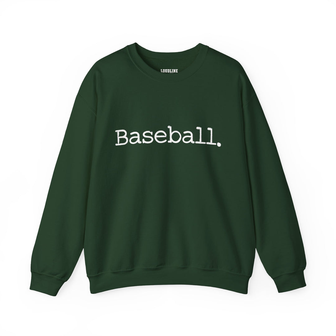 Typewriter Design Baseball Unisex Adult Crewneck Sweatshirt