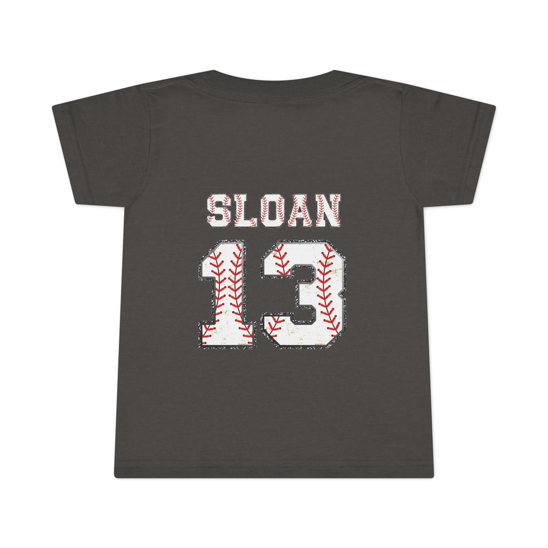 Iron Knights Toddler Unisex T-Shirt w/Flag Design &amp; Name and Number on Back