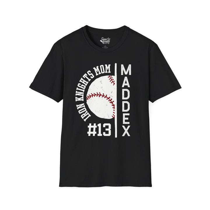 Iron Knights Adult Unisex T-Shirt - Mom Design w/Vertical Player Name