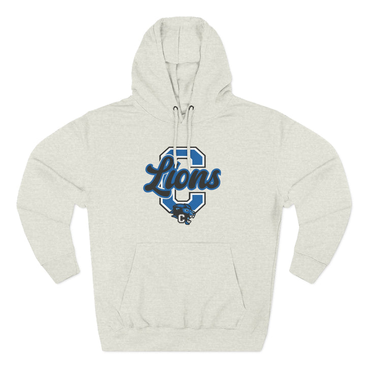 Canton Lions Football &amp; Cheer Unisex Adult Premium Hoodie Sweatshirt - Big C Design