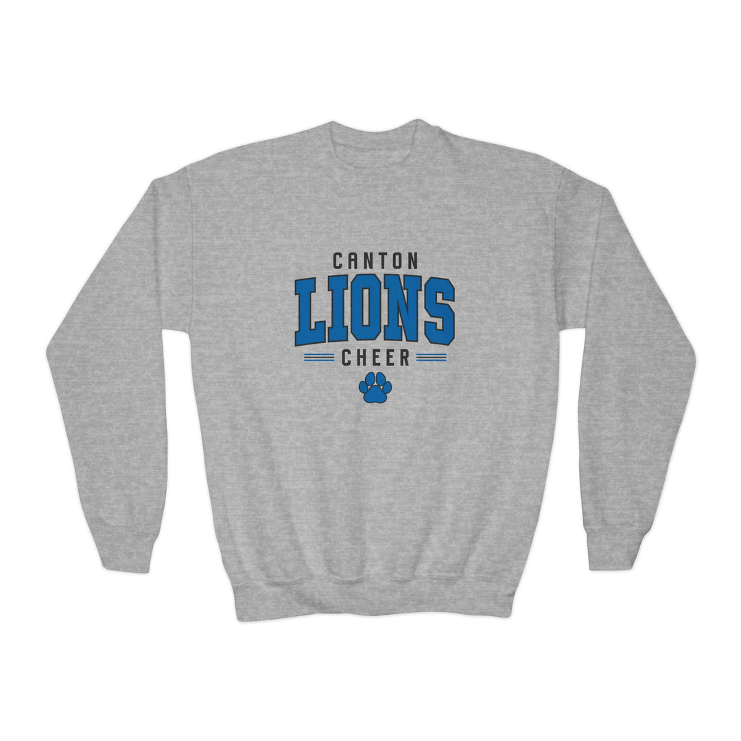 Canton Lions Youth Football &amp; Cheer Unisex Youth Crewneck Sweatshirt - Cheer Design