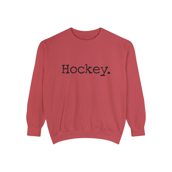 Typewriter Design Hockey Unisex Adult Premium Crewneck Sweatshirt