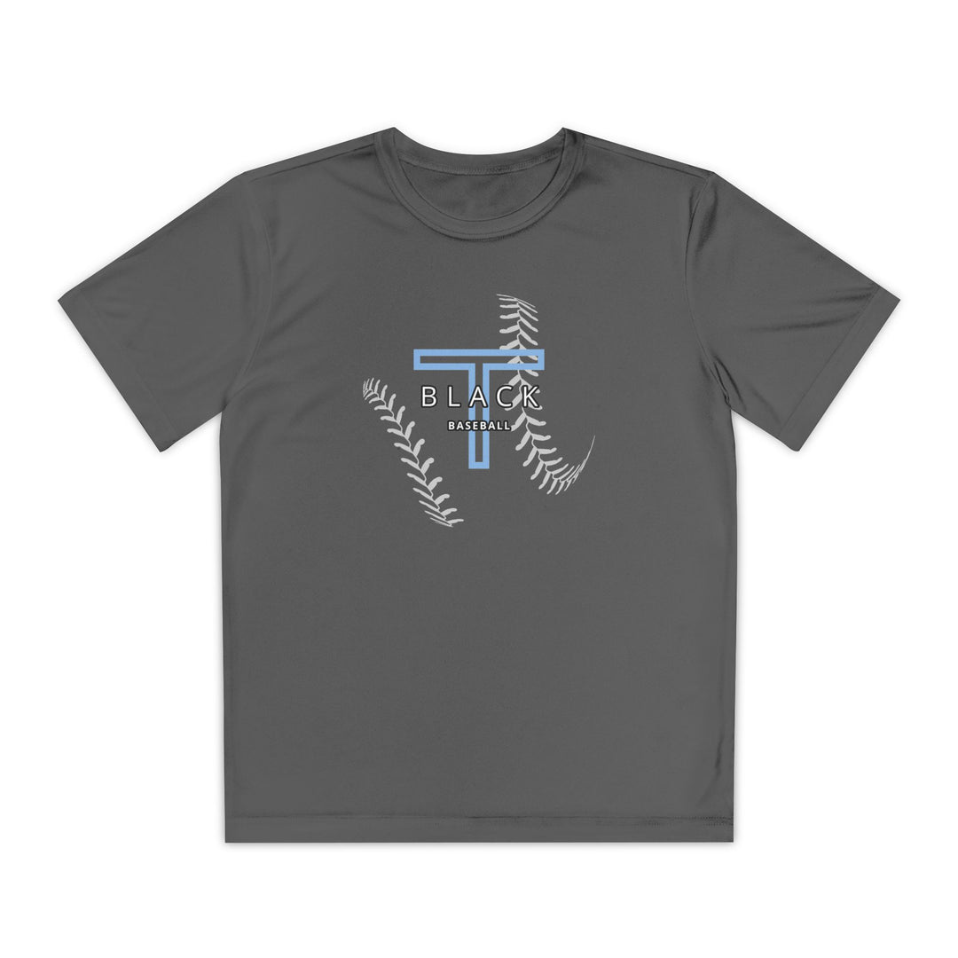 T-Black Unisex Youth Moisture Wicking T-Shirt - Front Design Only w/Optional Customization