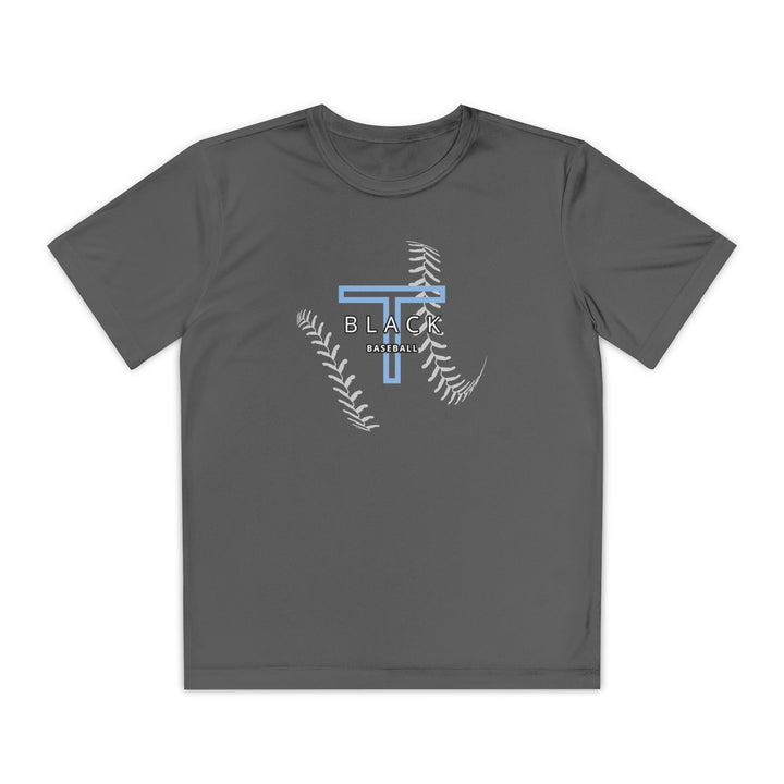 T-Black Unisex Youth Moisture Wicking T-Shirt - Front Design Only w/Optional Customization