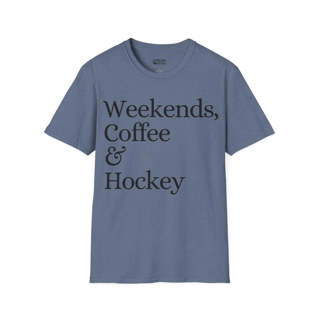 Weekends Coffee &amp; Hockey Unisex Adult T-Shirt