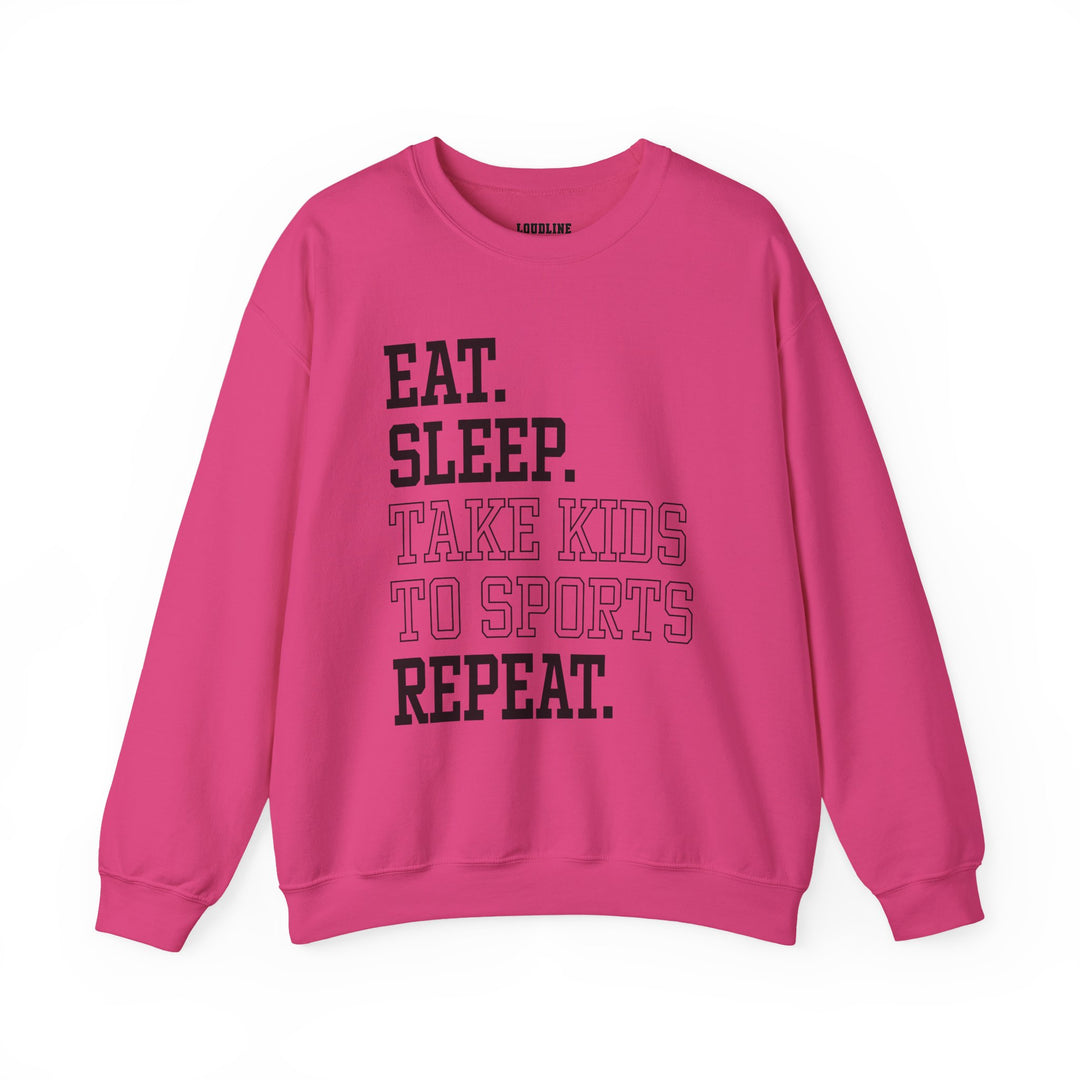 Eat Sleep Take Kids To Sports Repeat Unisex Adult Crewneck Sweatshirt