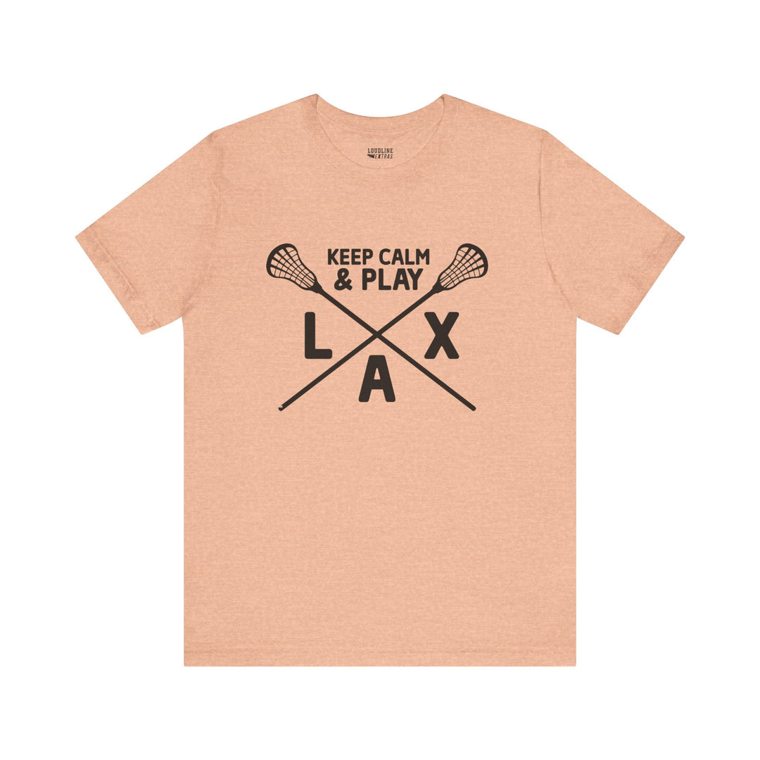 Keep Calm Lacrosse Unisex Adult T-Shirt
