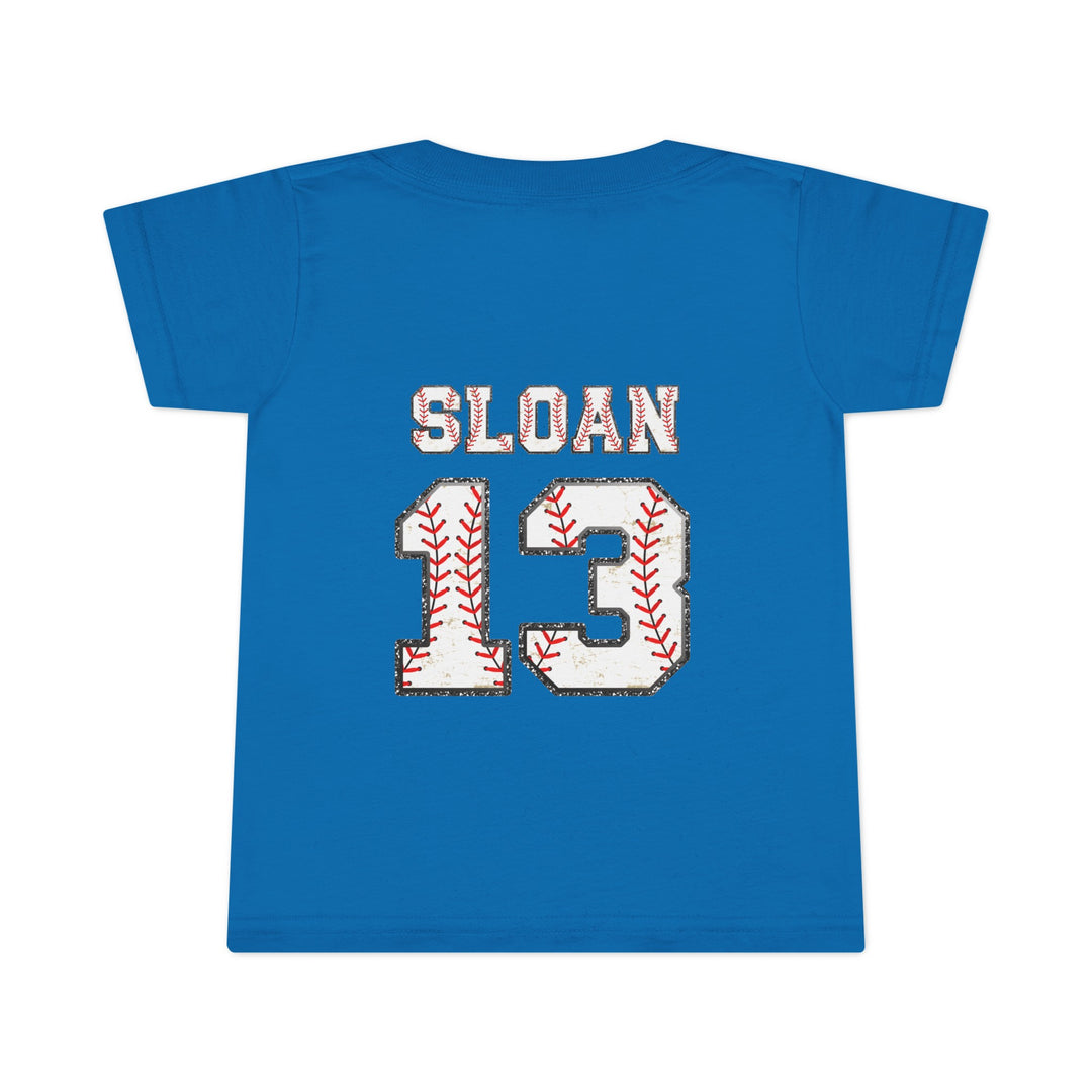 Iron Knights Toddler Unisex T-Shirt w/Flag Design &amp; Name and Number on Back