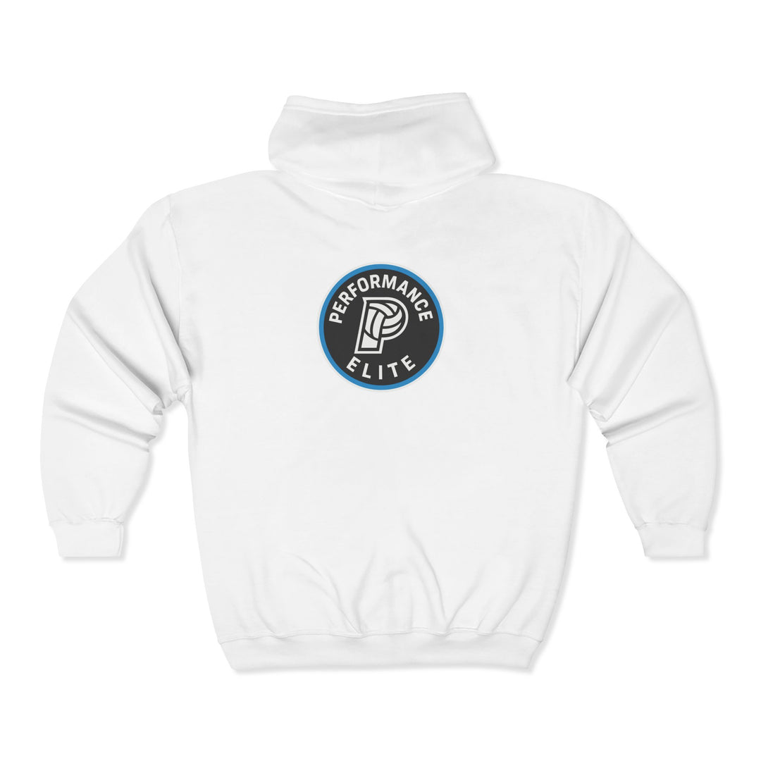 Performance Elite Unisex Adult Full Zip Hooded Sweatshirt w/Front &amp; Back Logo