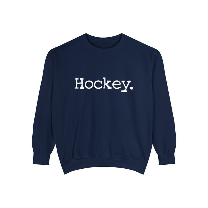 Typewriter Design Hockey Unisex Adult Premium Crewneck Sweatshirt
