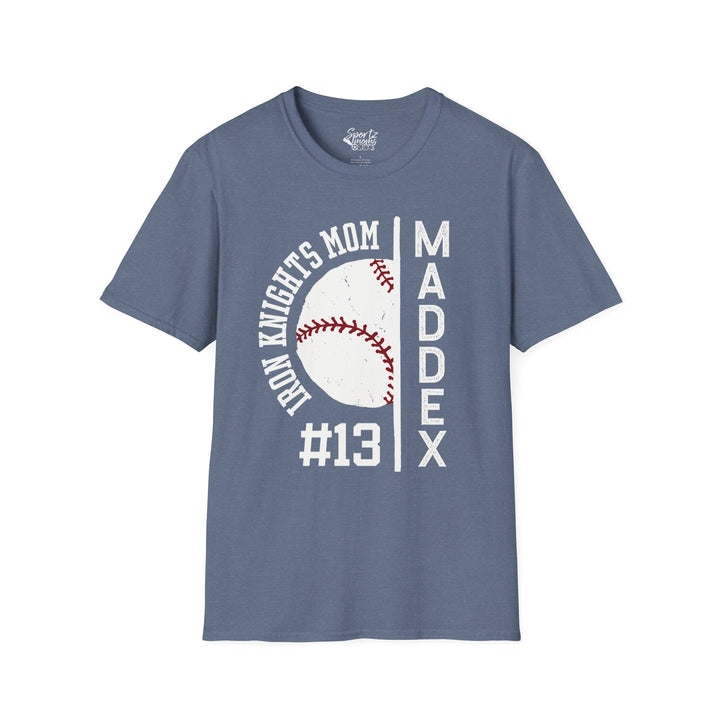 Iron Knights Adult Unisex T-Shirt - Mom Design w/Vertical Player Name