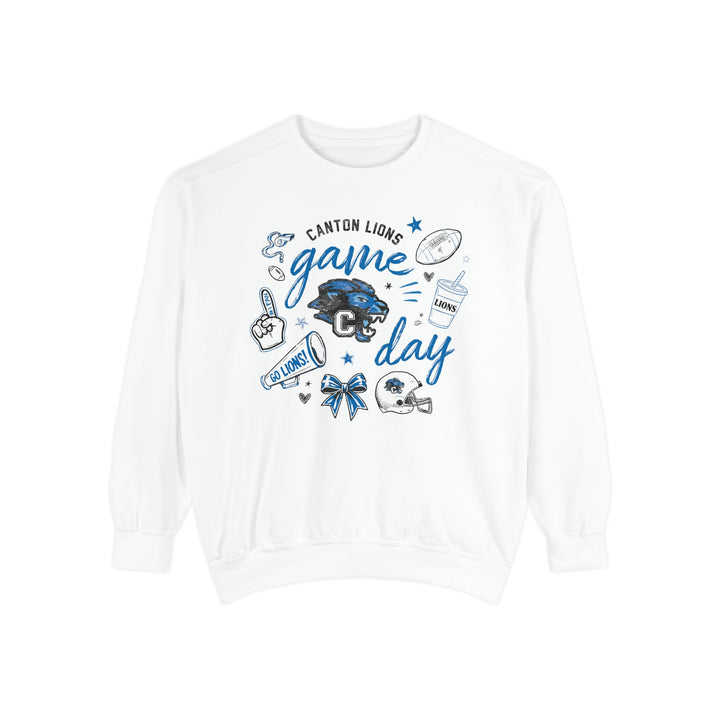 Canton Lions Football &amp; Cheer Unisex Adult Premium Crewneck Sweatshirt - Game Day Design