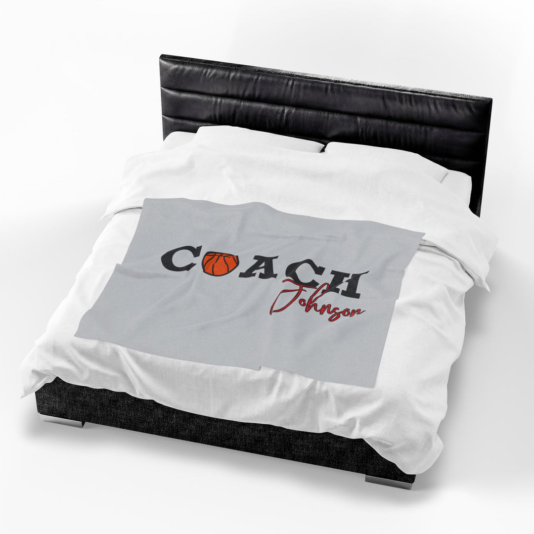 Coach Name Velveteen Plush Blanket
