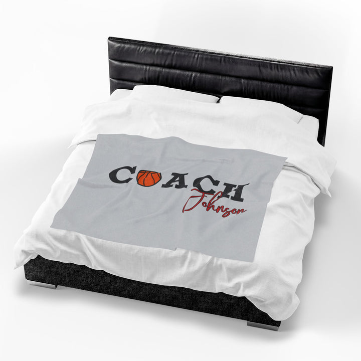 Coach Name Velveteen Plush Blanket