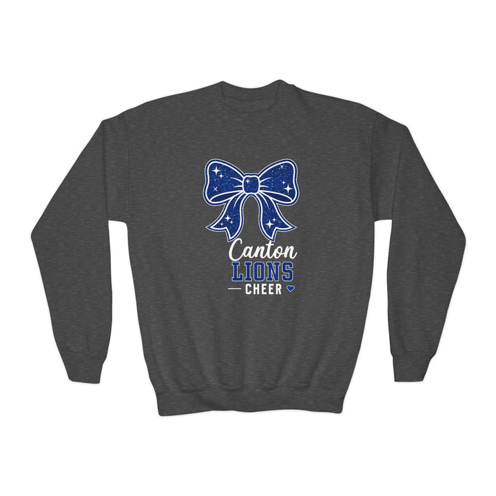 Canton Lions Youth Football &amp; Cheer Unisex Youth Crewneck Sweatshirt - Cheer Design