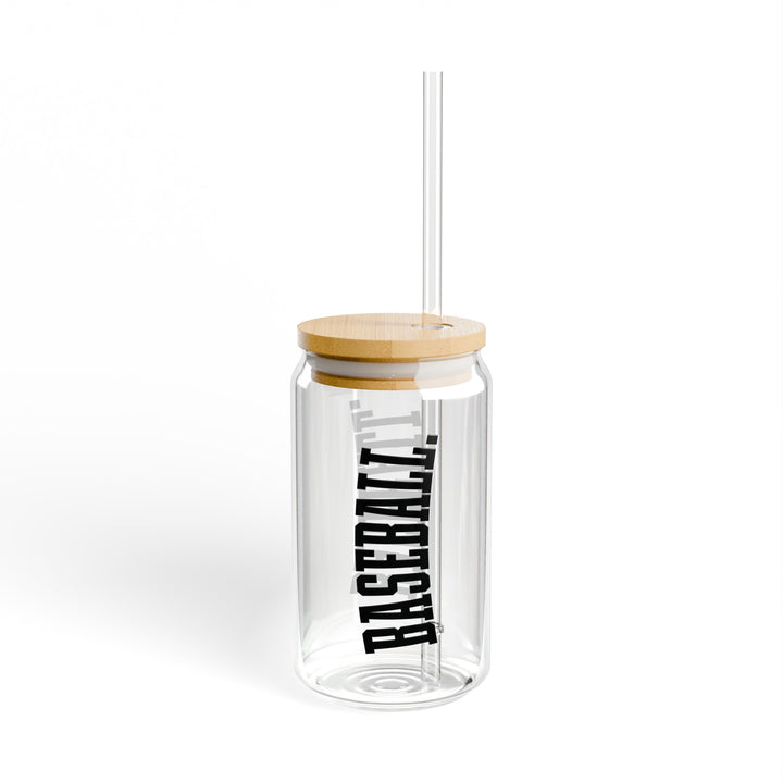 Baseball Tall Design 16oz Sipper Glass