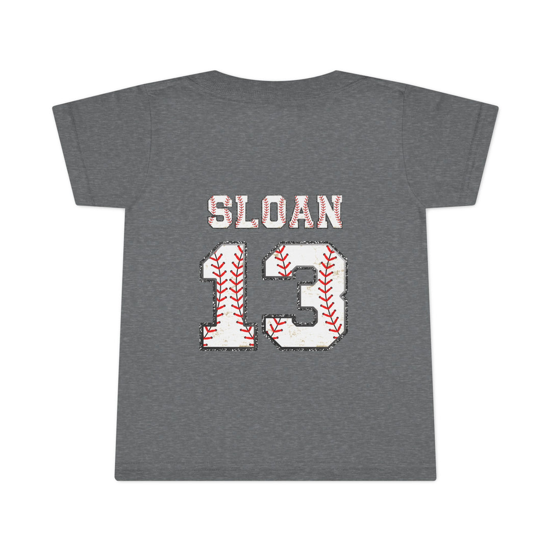 Iron Knights Toddler Unisex T-Shirt w/Flag Design &amp; Name and Number on Back