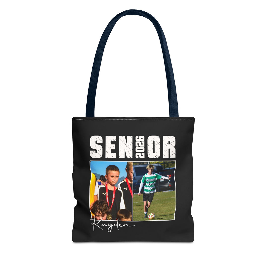 Senior Then vs Now Photo &amp; Name Tote Bag