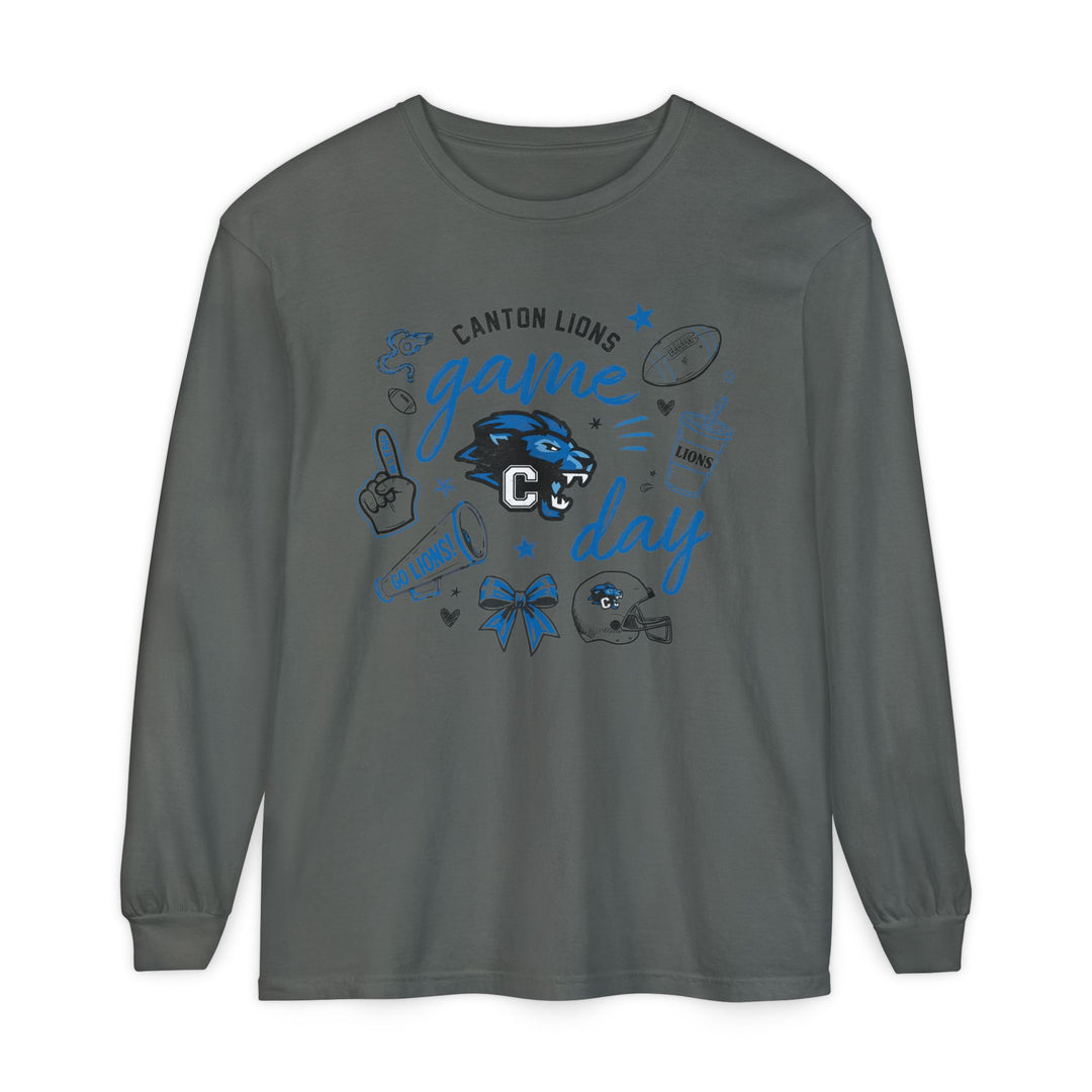 Canton Lions Football &amp; Cheer Unisex Adult Premium Long Sleeve - Game Day Design