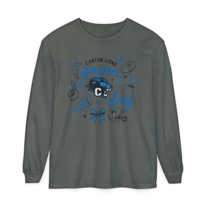 Canton Lions Football &amp; Cheer Unisex Adult Premium Long Sleeve - Game Day Design