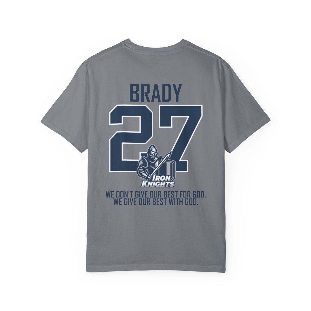 Iron Knights Premium Adult Unisex T-Shirt w/Knight Logo, Name &amp; Number on back