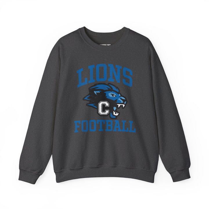 Canton Lions Football &amp; Cheer Unisex Adult Standard Crewneck Sweatshirt - Lions Football Design