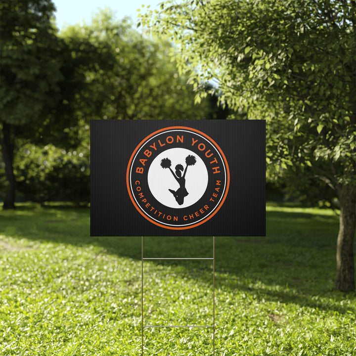 Babylon Youth Competition Cheerleading Plastic Yard Sign