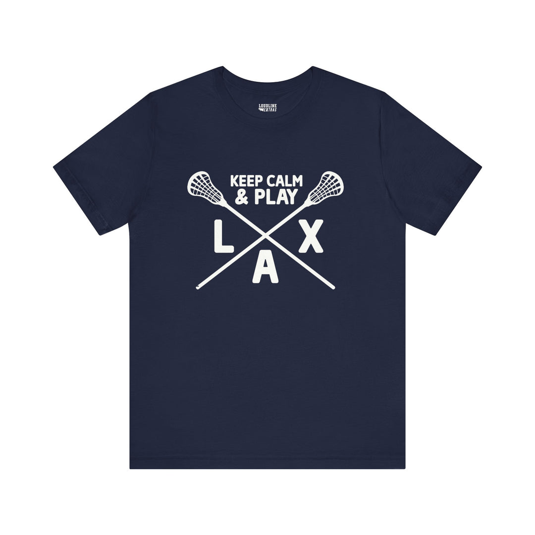 Keep Calm Lacrosse Unisex Adult T-Shirt