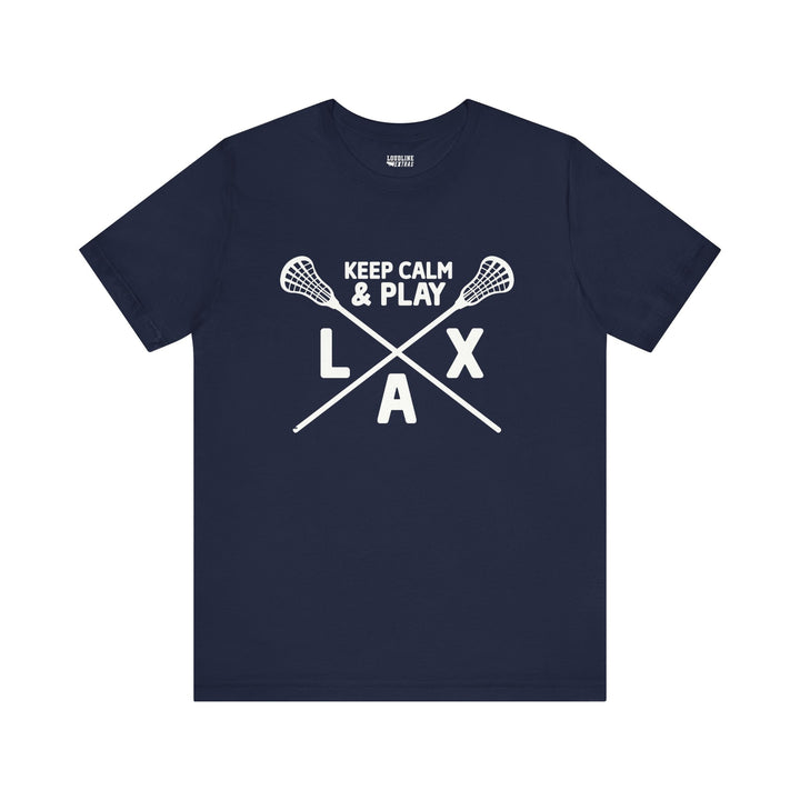 Keep Calm Lacrosse Unisex Adult T-Shirt