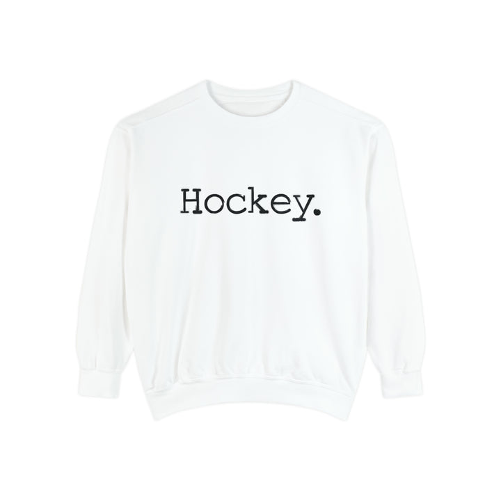 Typewriter Design Hockey Unisex Adult Premium Crewneck Sweatshirt