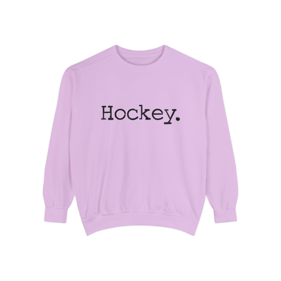 Typewriter Design Hockey Unisex Adult Premium Crewneck Sweatshirt