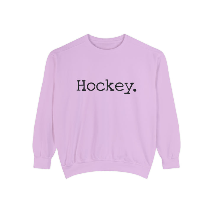 Typewriter Design Hockey Unisex Adult Premium Crewneck Sweatshirt