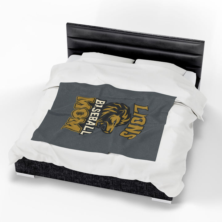 FEBA Lions Baseball Velveteen Plush Blanket