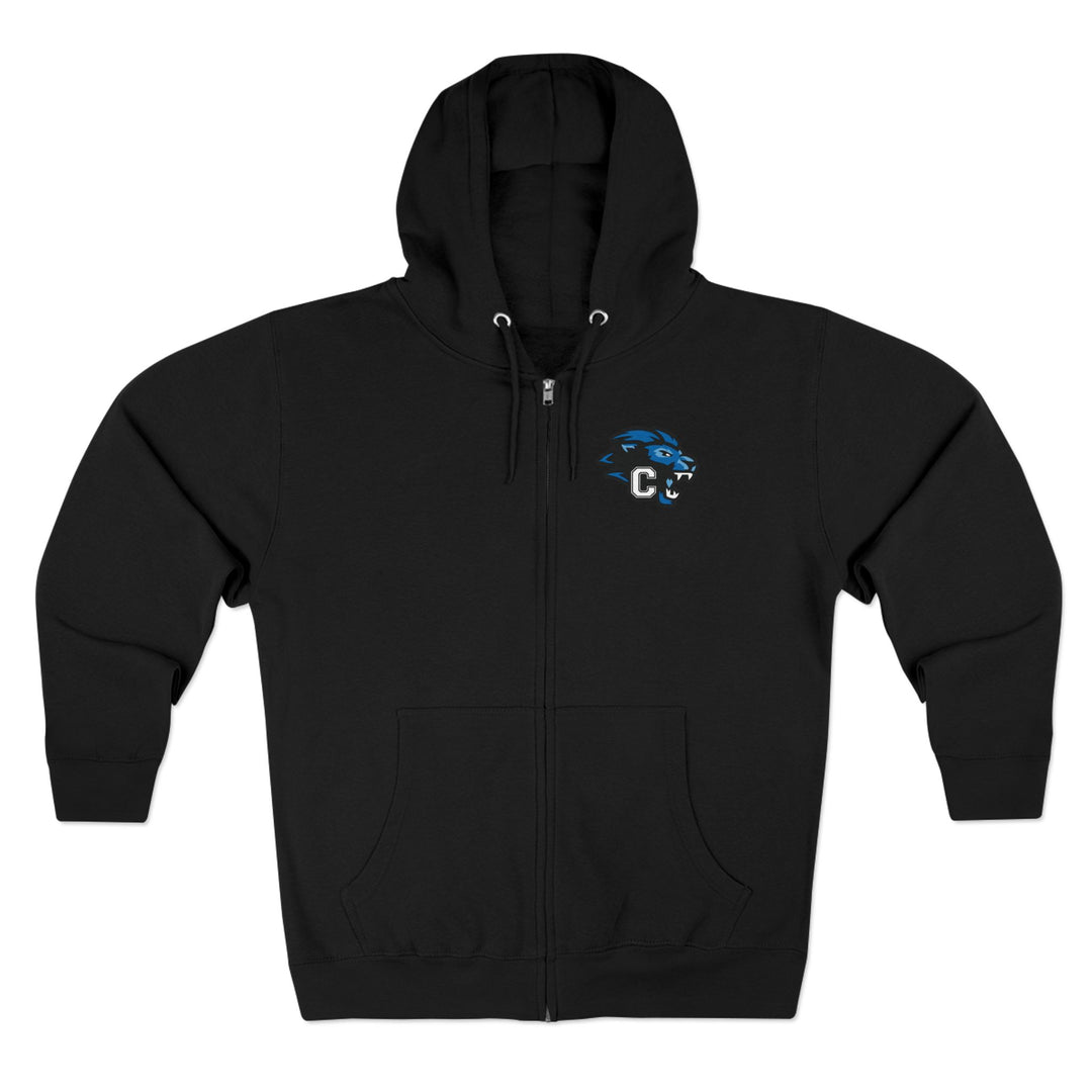 Canton Lions Football &amp; Cheer Unisex Adult Premium Full Zip Hooded Sweatshirt