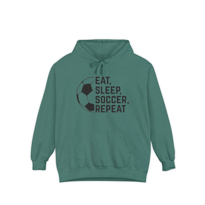 Eat Sleep Soccer Repeat Unisex Adult Premium Hooded Sweatshirt