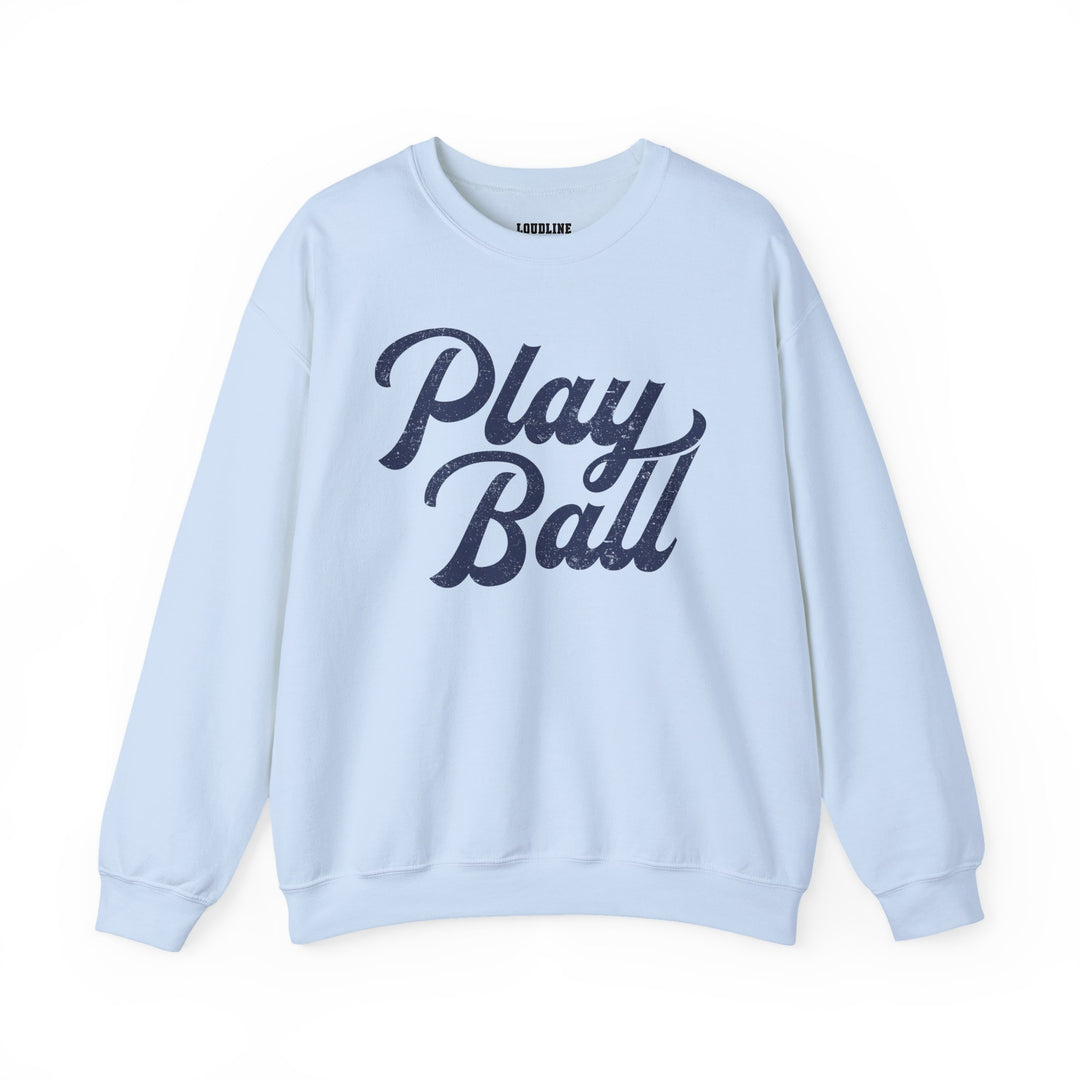 Play Ball Baseball Unisex Adult Crewneck Sweatshirt