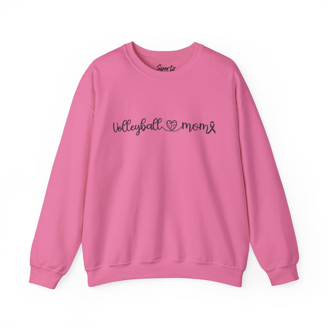 Cancer Collection Pick Your Sport Mom Ribbon &amp; Heart Adult Unisex Crewneck Sweatshirt