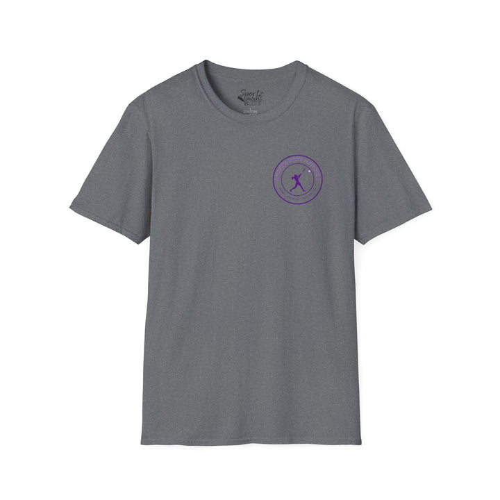 Virginia Divine Sports Unisex Adult T-Shirt - Softball Pattern Design w/Name &amp; Number on back