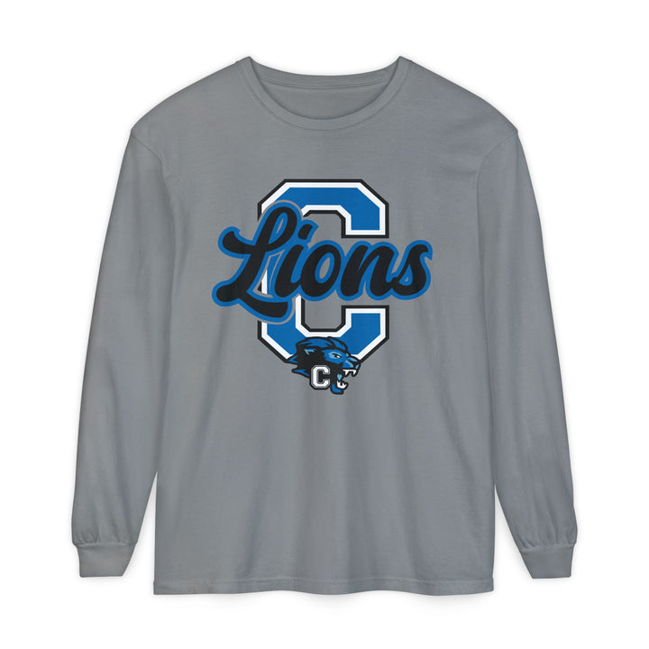 Canton Lions Football &amp; Cheer Unisex Adult Premium Long Sleeve - Big C Design
