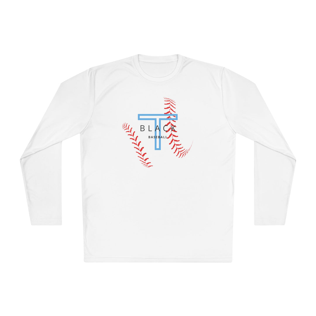 T-Black Dugout Unisex Adult Moisture Wicking Long Sleeve Shirt - Front Design Only w/Optional Customization