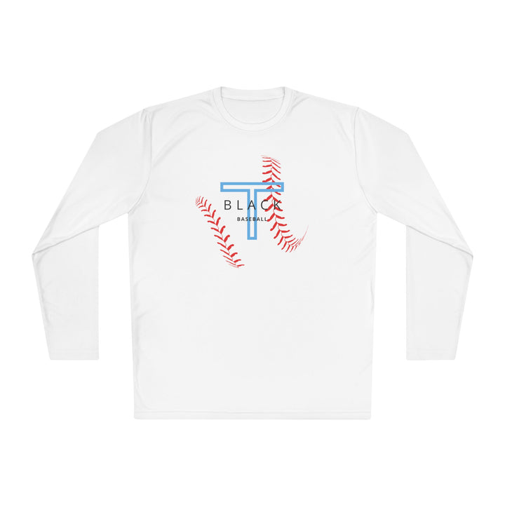 T-Black Dugout Unisex Adult Moisture Wicking Long Sleeve Shirt - Front Design Only w/Optional Customization