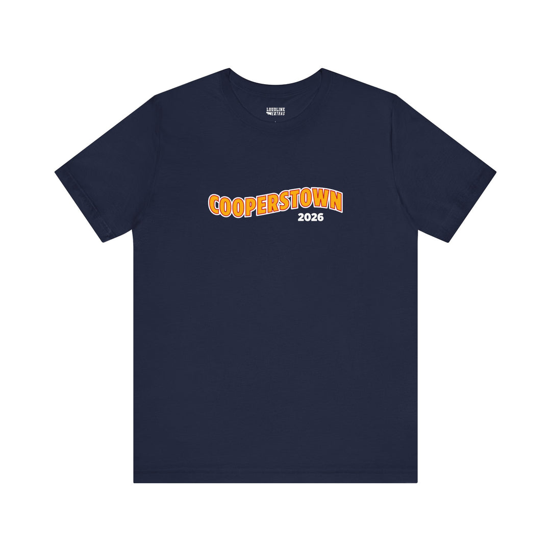 Cooperstown Picture Wavy Name Front &amp; Back Design - Unisex Adult T-Shirt