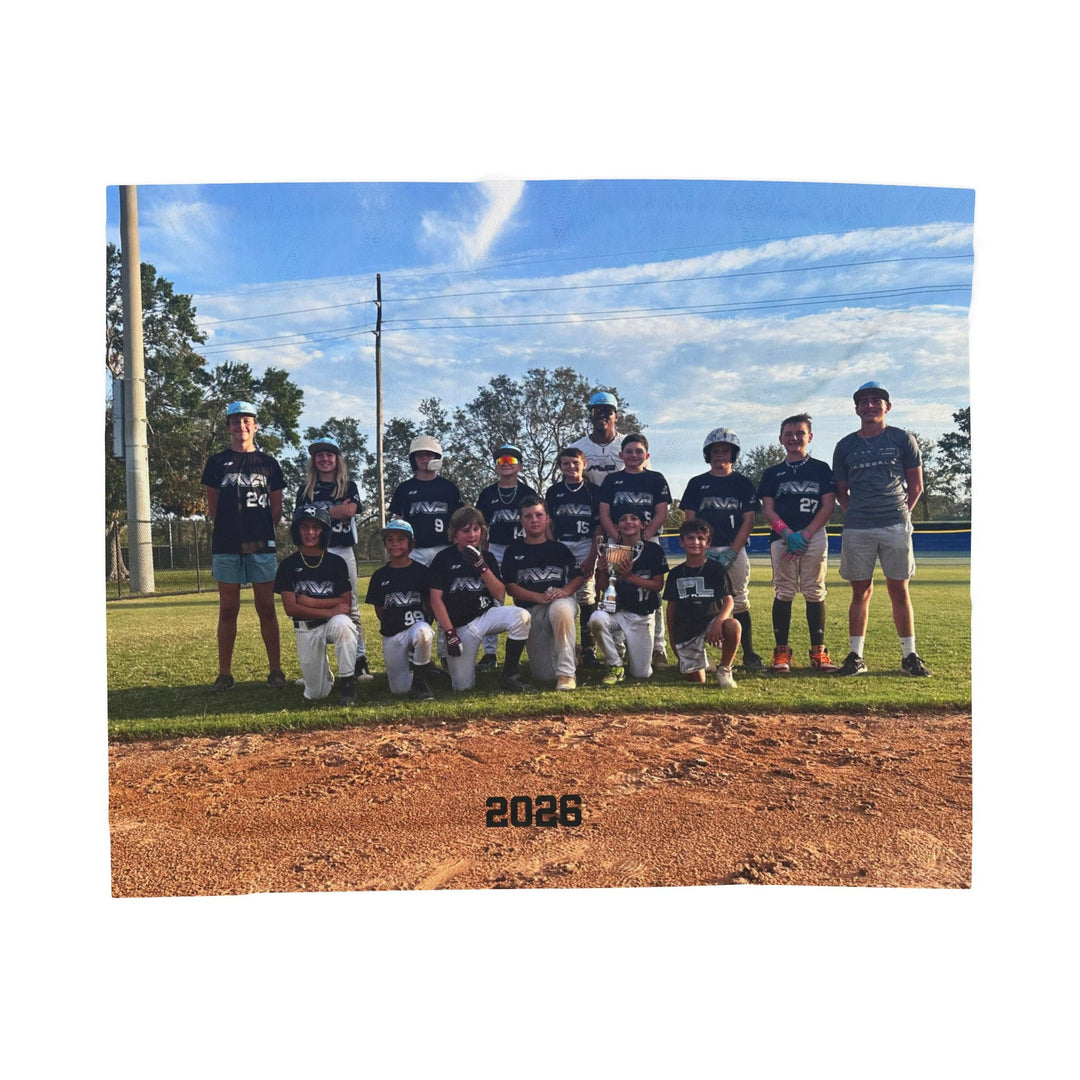 Team Photo Velveteen Plush Blanket