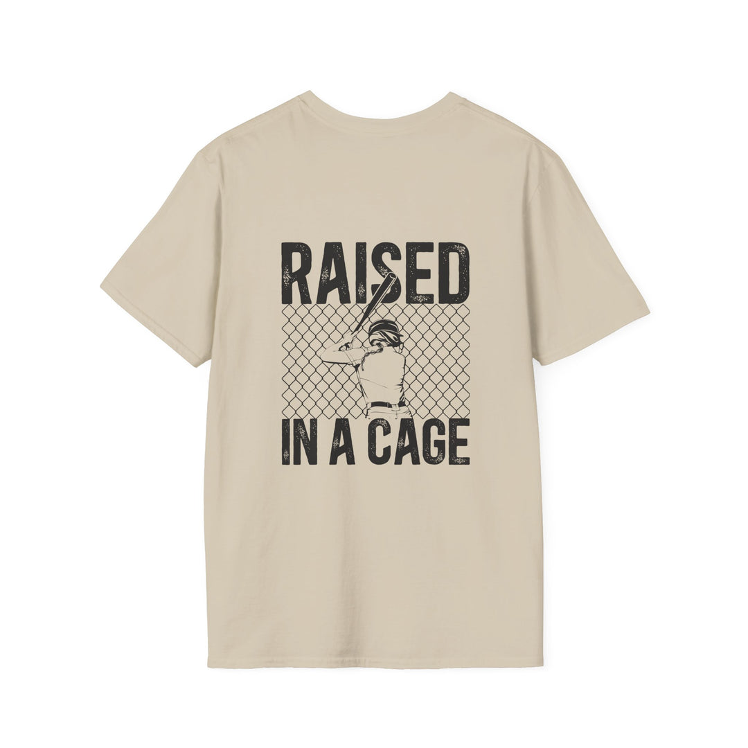 Raised in a Cage Softball Unisex Adult Basic T-Shirt