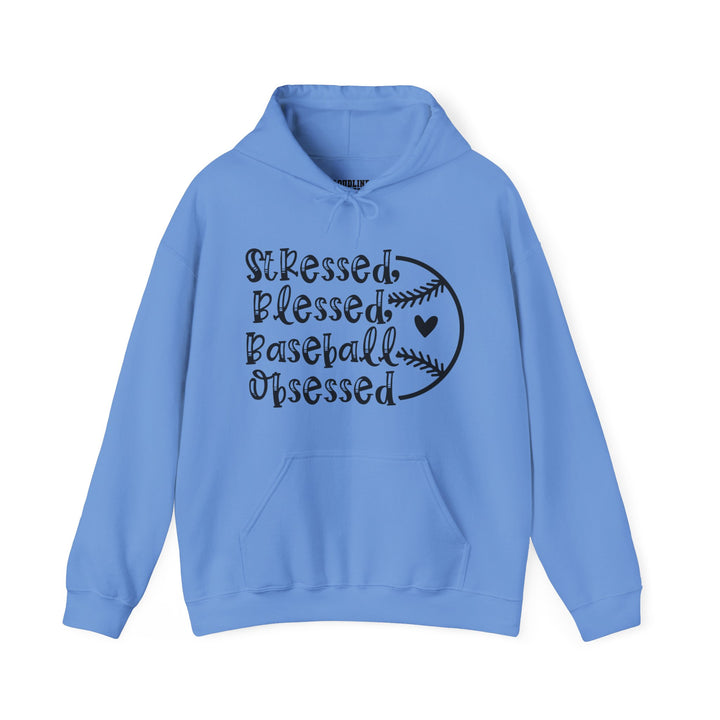 Stressed Blessed Baseball Obsessed Unisex Adult Hooded Sweatshirt