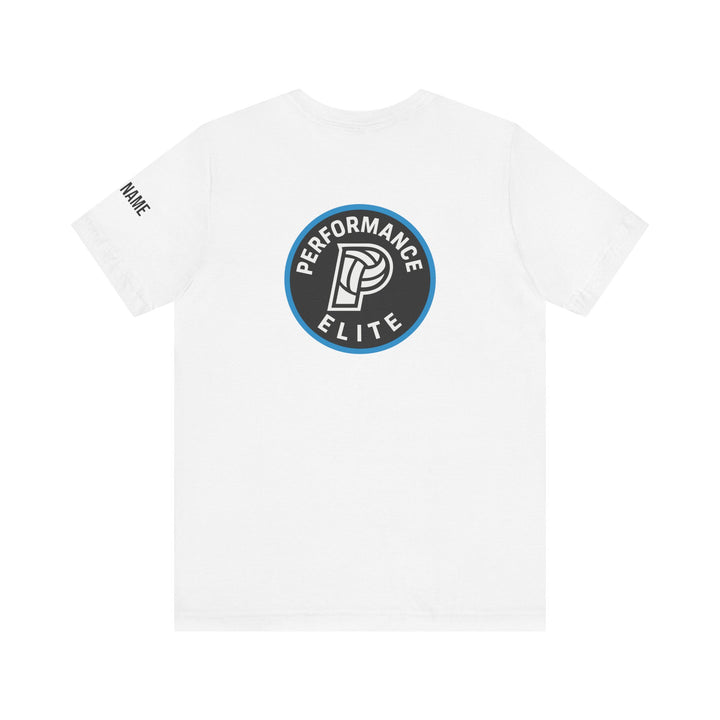Performance Elite Unisex Adult Mid-Level T-Shirt w/Front &amp; Back Logo &amp; Custom Name on Sleeve