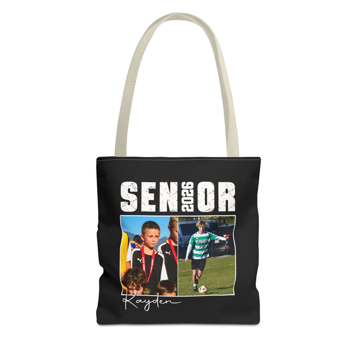 Senior Then vs Now Photo &amp; Name Tote Bag
