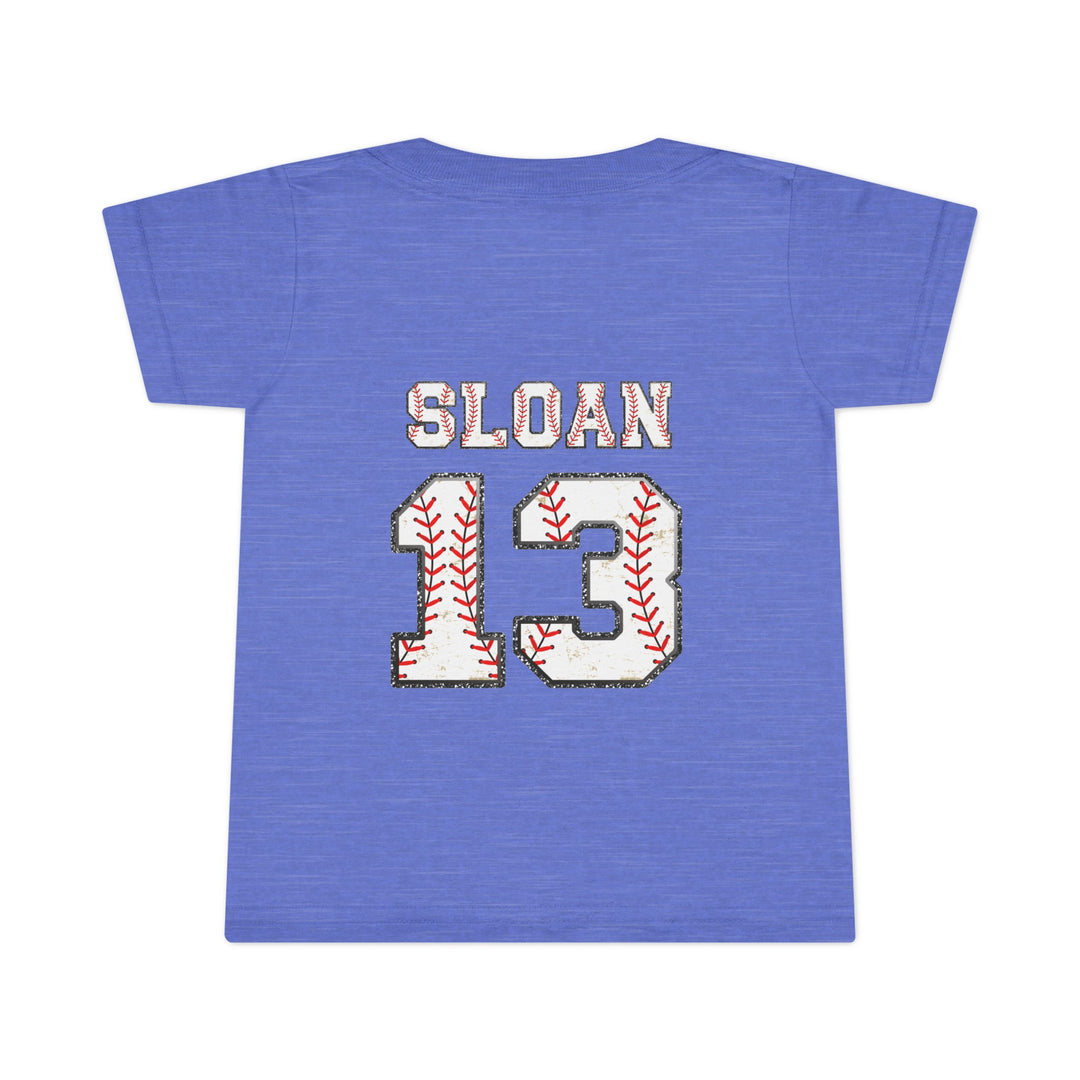 Iron Knights Toddler Unisex T-Shirt w/Flag Design &amp; Name and Number on Back