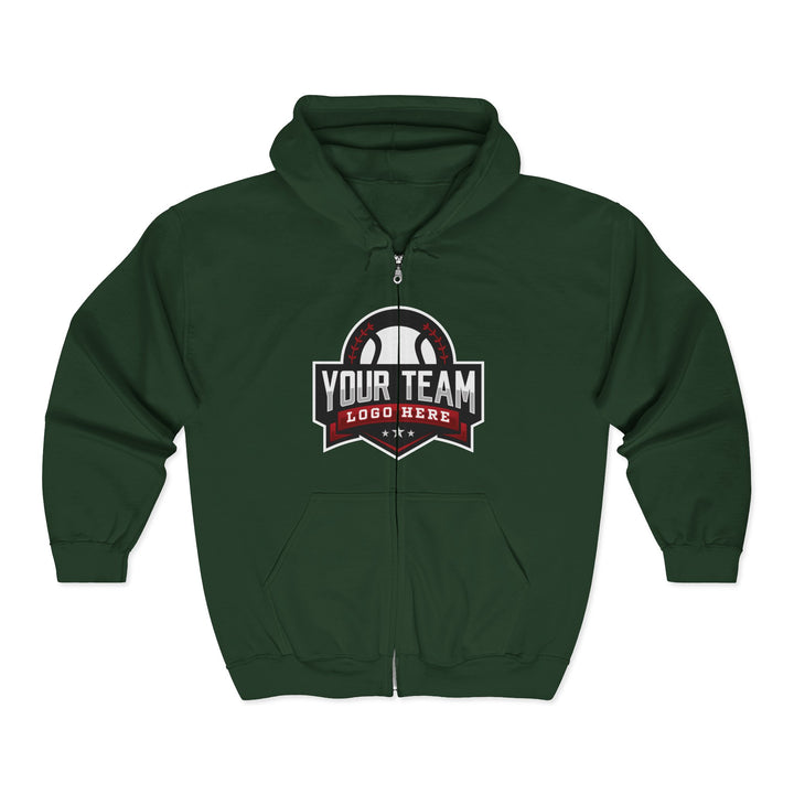 Unisex Adult Full Zip Hooded Sweatshirt - DTG